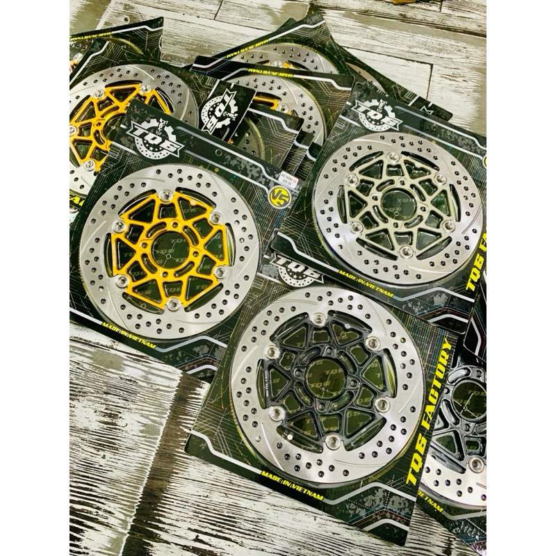 Đĩa TQ6 267mm v5 4 lỗ thông dụng - lòng nhôm khoen inox