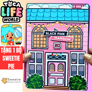 ĐỒ CHƠI NGÔI NHÀ BÚP BÊ GIẤY CẮT THỦ CÔNG DIY - Ngôi nhà của bé Black Pink  In Quiet Book.