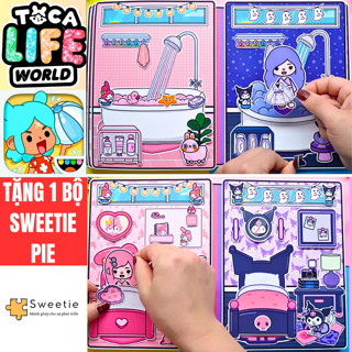  ĐỒ CHƠI NGÔI NHÀ BÚP BÊ GIẤY CẮT THỦ CÔNG DIY - Ngôi nhà của bé  Kuromi and Melody In Quiet Book 