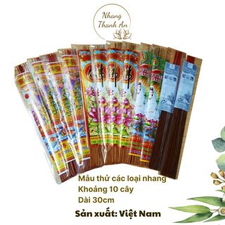 Nhang tép mẫu thử 10 cây mix nhiều loại có hương thơm và không hương Xưởng Nhang Thanh An