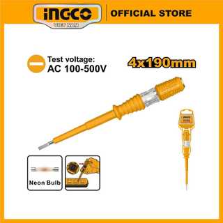 Bút thử điện loại vừa 19cm ingco hsdt1908 điện áp ac100-500v