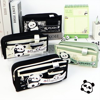 Bóp viết vải panda cute 8108 nhiều ngăn