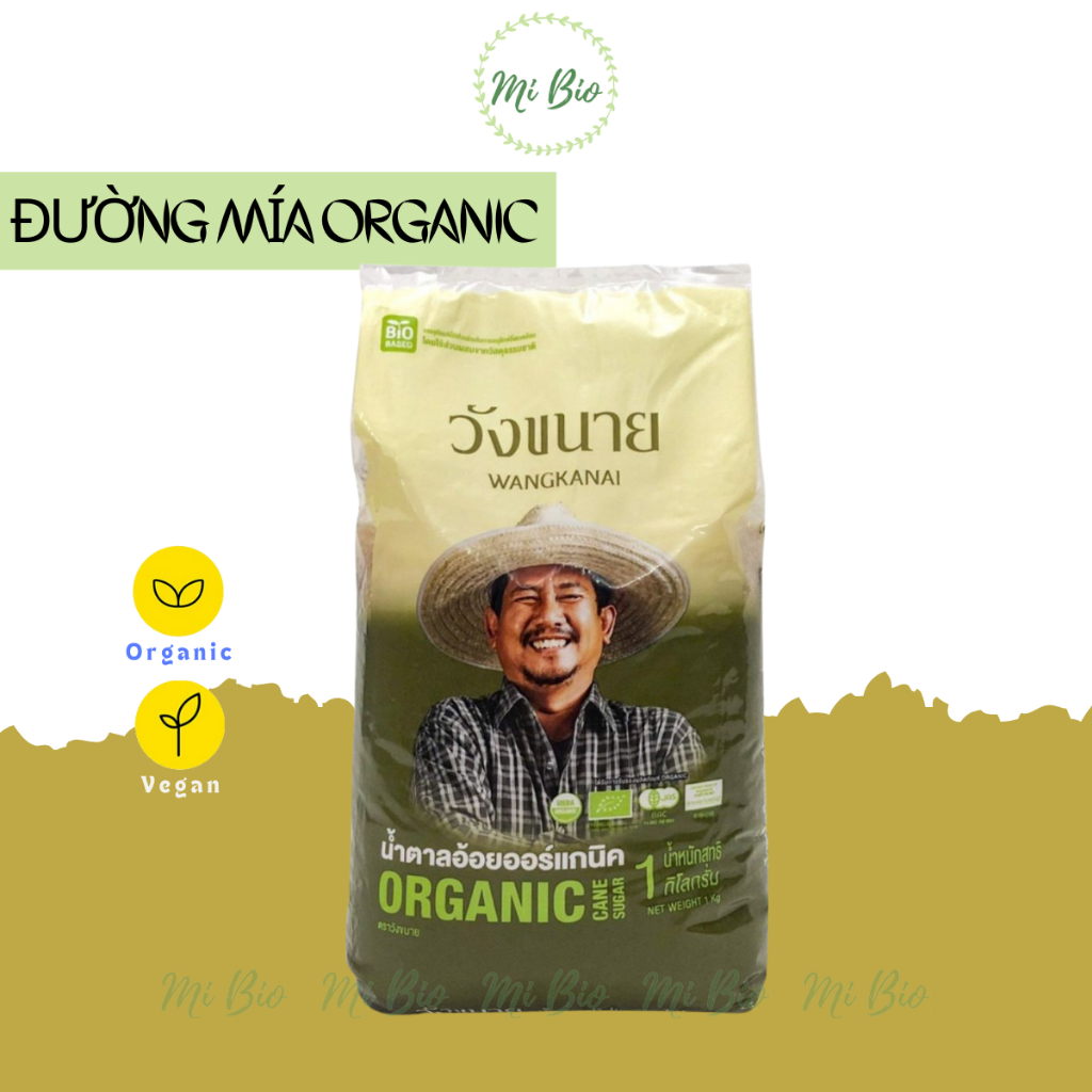 Đường mía thô hữu cơ 1kg - Wangkanai