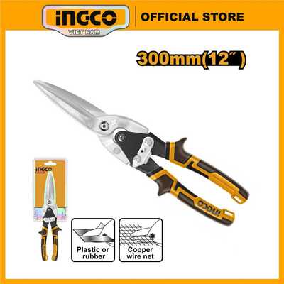 Kéo cắt tôn đầu thẳng INGCO HTSN0112S dài 30cm