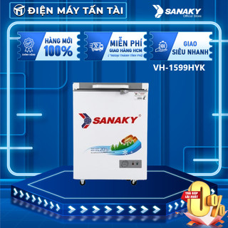 Vh-1599hyk - tủ đông mini sanaky 100 lít vh-1599hyk - 1 ngăn 1 đông, mặt kính cường lực, miễn phí giao hàng hcm.