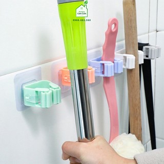 CCL179 - Móc dán tường kẹp giữ cây lau nhà móc treo chổi chịu lực 6kg - Giadungcamcam