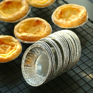 Set 100 Khuôn giấy bạc làm bánh tart, nướng hàu... bằng lá nhôm tiện dụng