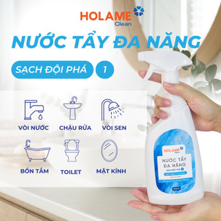 Tẩy cặn canxi HOLAME CLEAN sạch nhanh an toàn da tay tẩy sạch nước cứng nấm mốc nhà vệ sinh 500ml