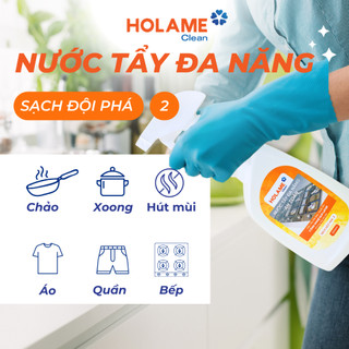 Xịt tẩy dầu mỡ bếp đa năng HOLAME CLEAN an toàn da tay đánh bay các vết bẩn từ dầu mỡ nhà bếp 500ml