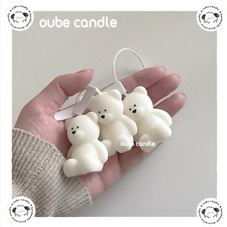 Nến Thơm Tạo Hình Gấu Nhỏ Đáng Yêu Quà Tặng Decor Phòng Tinh Dầu Thư Giãn Cao Cấp | Oube Candle