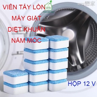 CCL193 - Hộp 12 viên tẩy lồng máy giặt diệt vi khuẩn hiệu quả giúp vệ sinh lồng máy giặt dễ dàng - Giadungcamcam