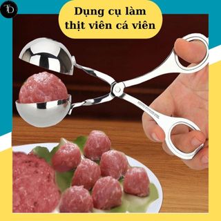  Dụng cụ nhà bếp làm thịt viên cá viên muỗng múc kem từ thép không gỉ tiện lợi 