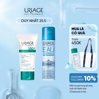  Bộ sản phẩm xịt khoáng 50ml & Sữa chống nắng cho da dầu, mụn 50ml