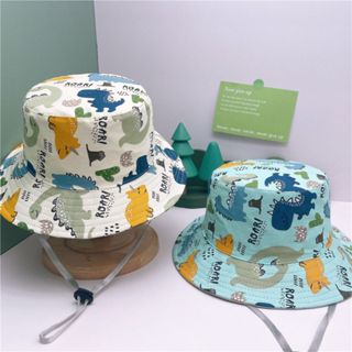 Mũ bucket cho bé nón vành có dây phong cách grafiti hoạt hình dễ thương cho bé từ 04-08 tuổi