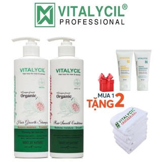 Cặp dầu gội xả Bưởi Biotin phục hồi, chống rụng kích mọc tóc Vitalycil Grapefruit 470ML