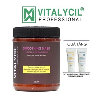 Kem ủ tóc, dầu hấp suôn mượt Vitalycil Smoothing Mask 250ML