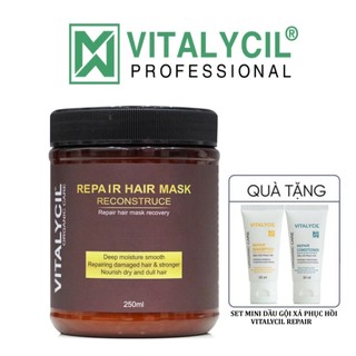Kem ủ tóc, dầu hấp phục hồi siêu phân tử Vitalycil Repair Hair Mask 250ML, hương nước hoa