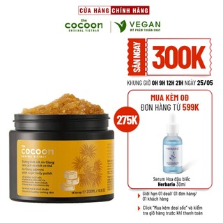 Đường thốt nốt An Giang làm sạch da chết cơ thể cocoon 200ml - VEGAN - Mỹ phẩm thuần chay