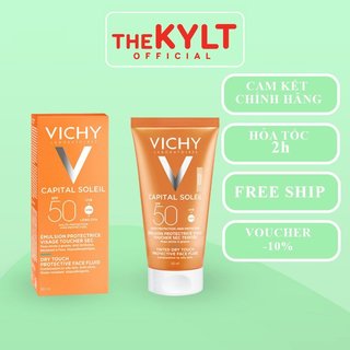 Kem chống nắng SPF 50 UVA+UVB Vichy Capital Soleil Mattifying Dry Touch Face Fluid 50ml