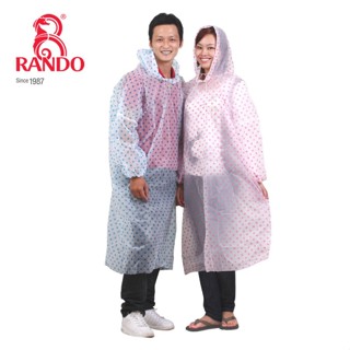  COMBO 5 Áo Mưa Siêu Nhẹ Đa Dụng Chấm Bi RANDO Chính Hãng 1 Người Trùm Bít Sườn Tiện Lợi Đi Du Lịch Không Thấm Nước 