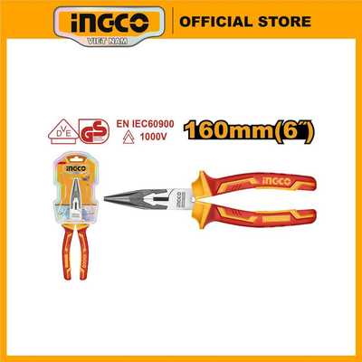 Kìm cách điện mũi nhọn dài INGCO HILNP28168 6 inch ~ 160mm thép Cr-V