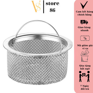 Giỏ Lọc Rác Bồn Rửa Bát, Giở Lưới Lọc Inox Không Gỉ Set Thiết Kế Nhỏ Gọn Có Quai Treo Cách Chất Lượng Cao (7,5 x 5,7)
