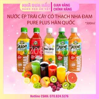 [500ml] Nước ép trái cây đủ vị có thạch nha đam Hàn Quôc