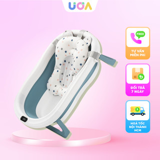 Chậu tắm Holla Thỏ gấp gọn kèm phao có nhiệt kế HL-03224