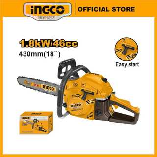Máy cưa cầm tay chạy xích INGCO GCS5451811 động cơ 2 thì xăng pha nhớt 1.8KW máy mạnh chạy êm bền