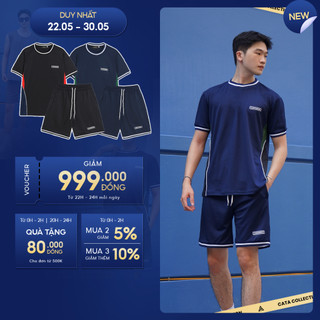 Bộ hè nam thể thao Cata Collection chất liệu vải CVC cá sấu co giãn 4 chiều thoáng mát thấm hút mồ hôi nhanh - CT35