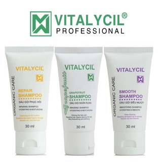 Ser mini dầu gội xả phục hồi, suôn mượt, chống rụng kích mọc tóc Vitalycil Organic Care 30ML