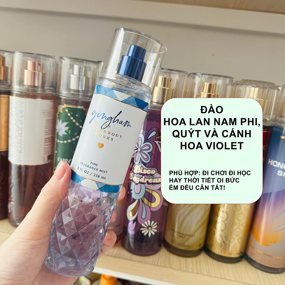Xịt thơm toàn thân Bath & Body Works / Gingham ( 236mL )