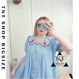 SET BỘ BIGSIZE ÁO KÈM QUẦN ĐÙI KẺ SỌC NƠ ĐỎ [TNT SHOP BIGSIZE 60KG 90KG]
