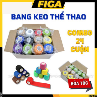  Băng keo quấn cổ chân thể thao FIGA Combo 24 cao su non đá bóng cuốn cổ tay hạn chế chấn thương tập luyện BV03 