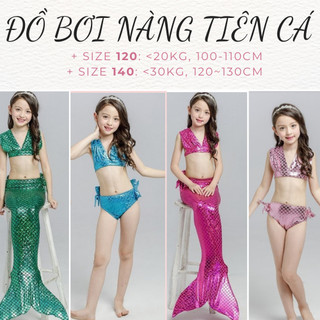 Đồ bơi cho bé gái Bộ đồ bơi hóa trang nàng tiên cá cho bé