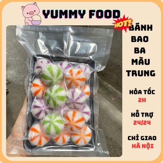 Viên bánh bao 3 màu Trung - viên thả lẩu, chiên nướng