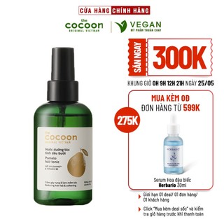 Nước dưỡng tóc tinh dầu bưởi cocoon 140ml Pomelo tóc chắc khỏe (TẶNG 1 VÒI XỊT) NÂNG CẤP - VEGAN - Mỹ phẩm thuần chay