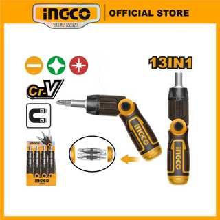 Bộ tua vít đa năng ingco akisd1208 gồm 12 mũi 6.35*25mm