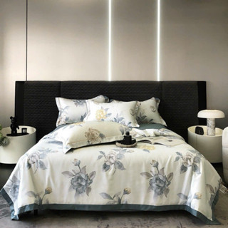 Bộ chăn ga gối lụa thái 4 món chăn chần bông nhập khẩu hàng cao cấp mềm mịn mát lạnh (chuẩn hàng loại 1)