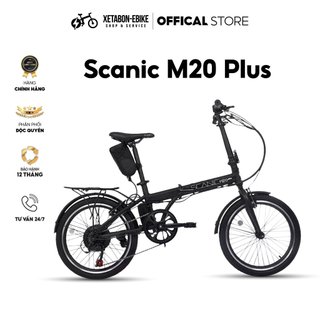 Xe đạp điện trợ lực scanic m20 plus gấp gọn bỏ cốp tiện lợi. xe điện gấp gọn động cơ 350w. bảo hành 12 tháng