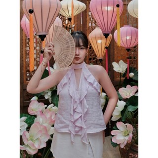 𝗠𝗔𝗬 𝗟𝗜𝗡𝗘𝗡 - Áo Yếm Linen Sương Mai ( Linen Tưng )