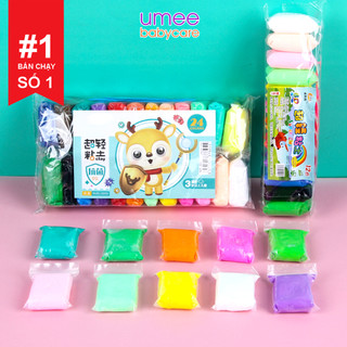 Combo đất sét tự khô 12/36 màu Umee Babycare đất nặn tự khô hình cao cấp siêu nhẹ dành cho bé làm butter slime