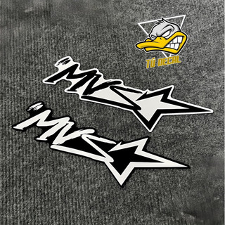 Tem Sticker Logo MVS Mẫu Mới Dán Trang Trí Xe Máy Vespa, Nón Bảo Hiểm, Xe Máy Decal Chống Thấm Nước, Chịu Nhiệt Tốt