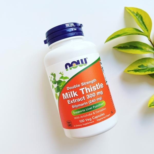Thải độc gan Now Double Streng Milk Thistle Extract 300mg giúp bổ gan, làm mát gan, tăng cường chức năng gan 100 viên