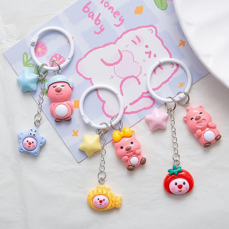 Móc khóa Loopy 3 chi tiết (Chú hải ly LOOPY)