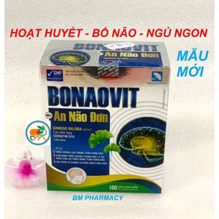 (CHÍNH HÃNG) Viên uống bổ não BonaOvit AN NÃO ĐƠN, tăng cường tuần hoàn não, giảm đau đầu, hoa mắt, chóng mặt, ù tai
