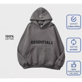[ Rẻ Vô Địch ] Áo Hoodiezip  Nam Nữ Form Rộng Mũ 2 Lớp -- ESSENTAIL