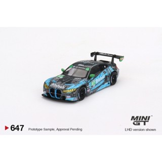 Xe Mô Hình BMW M4 GT3 #97 2023 IMSA Laguna Seca GTD 2nd Place Turner Motorsport 1:64 MiniGT ( Xanh )