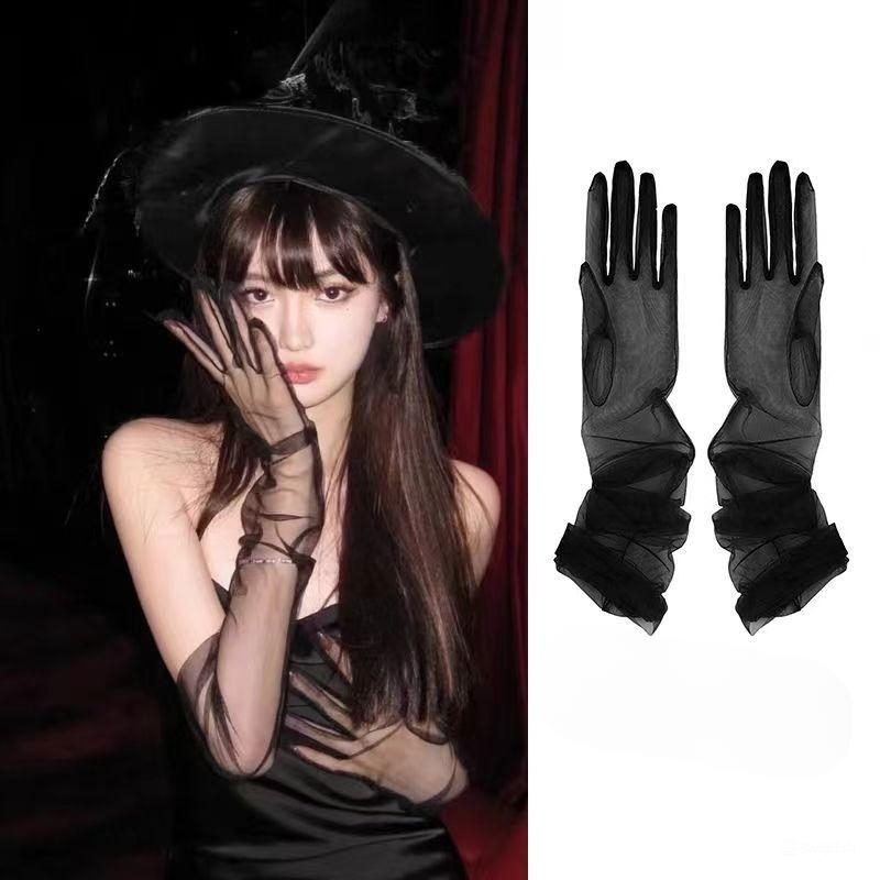 Găng Tay Voan Lưới Mềm Rũ Kiểu Dáng Basic Sang Trọng, Bao Tay Cô Dâu Phong Cách Hàn Quốc by.Lisa