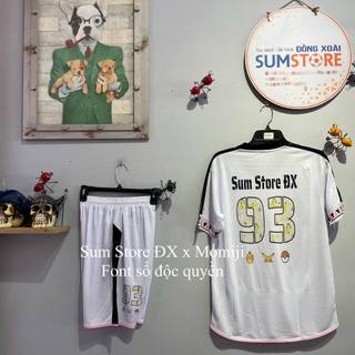 Font số poke yello thiết kế riêng in áo bóng đá dragon 2 trắng - quần áo đá banh hot